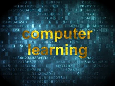 Education concept: Computer Learning on digital background Stock Illustration