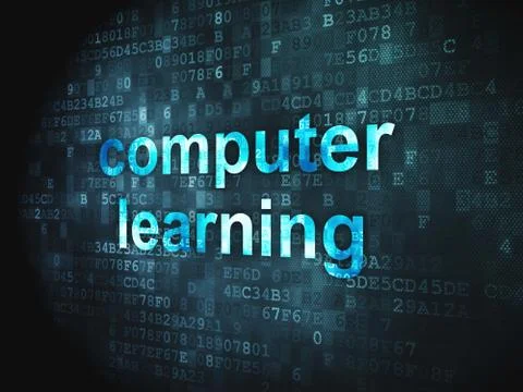 Education concept: Computer Learning on digital background Stock Illustration