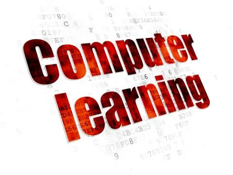 Education concept: Computer Learning on Digital background 스톡 일러스트
