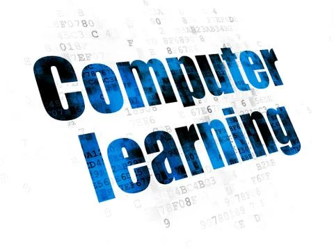 Education concept: Computer Learning on Digital background 스톡 일러스트