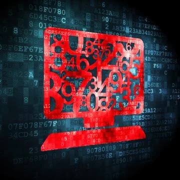 Education concept: Computer Pc on digital background Stockillustratie