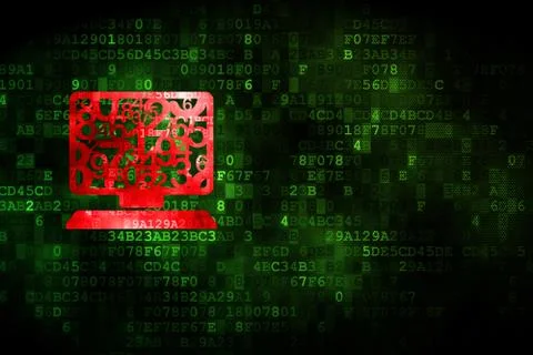 Education concept: Computer Pc on digital background Иллюстрация
