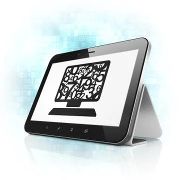 Education concept: Computer Pc on tablet pc computer 스톡 일러스트