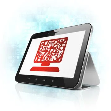 Education concept: Computer Pc on tablet pc computer Illustrazione stock