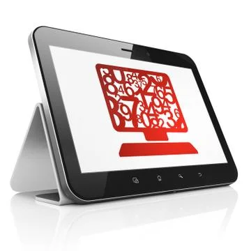 Education concept: Computer Pc on tablet pc computer Stock Illustration