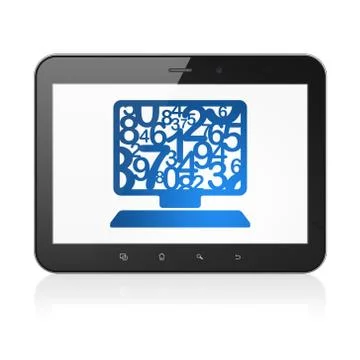 Education concept: Computer on tablet pc Иллюстрация