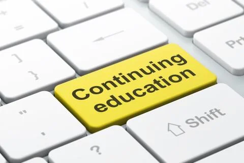 Education concept: Continuing Education on computer keyboard background 스톡 일러스트