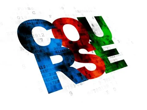 Education concept: Course on Digital background Stock Illustration