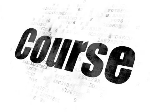 Education concept: Course on Digital background Stock Illustration