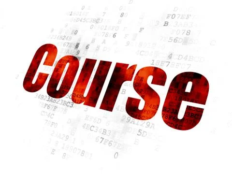 Education concept: Course on Digital background Stock Illustration