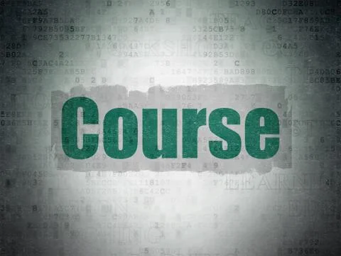 Education concept: Course on Digital Data Paper background Stock Illustration