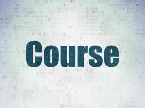 Education concept: Course on Digital Data Paper background Stock Illustration