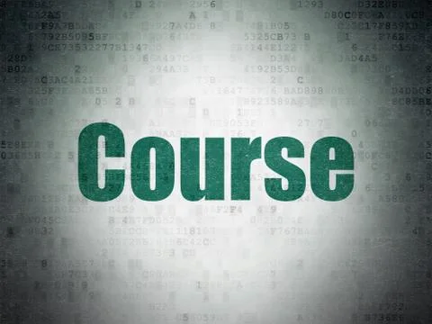Education concept: Course on Digital Data Paper background Stock Illustration