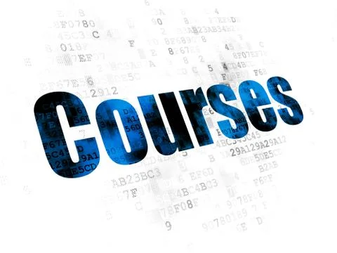 Education concept: Courses on Digital background Stock Illustration