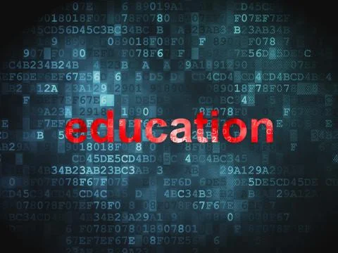 Education concept on digital background Stock Illustration