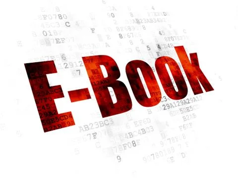 Education concept: E-Book on Digital background Stockillustratie