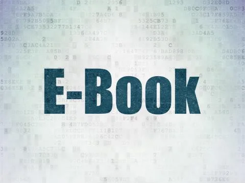Education concept: E-Book on Digital Data Paper background 스톡 일러스트