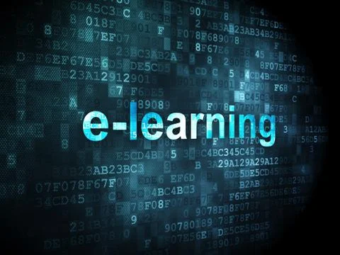 Education concept: E-learning on digital background 스톡 일러스트