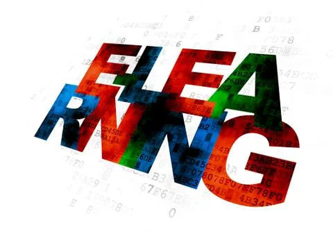 Education concept: E-learning on Digital background Illustrazione stock