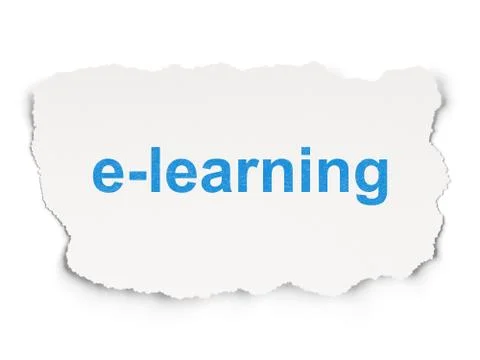 Education concept: E-learning on Paper background Illustrazione stock