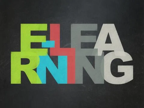 Education concept: E-learning on School Board background Stock Illustration