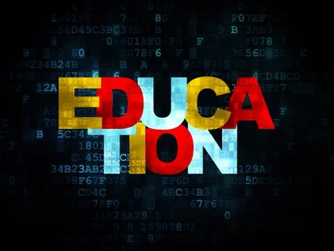 Education concept: Education on Digital background 库存插图