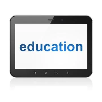 Education concept: Education on tablet pc computer Stock Illustration