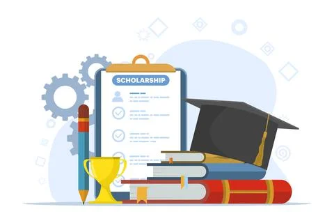 Education concept, educational achievement, learning, scholarship. Stock Illustration