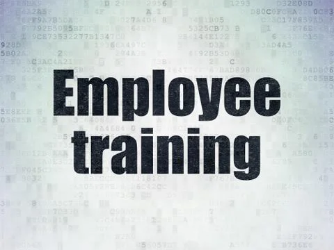 Education concept: Employee Training on Digital Data Paper background イラスト素材