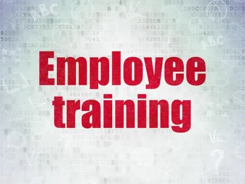 Education concept: Employee Training on Digital Data Paper background Stock Illustration