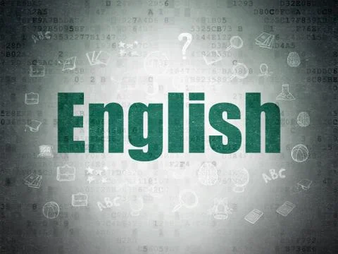 Education concept: English on Digital Data Paper background Illustration
