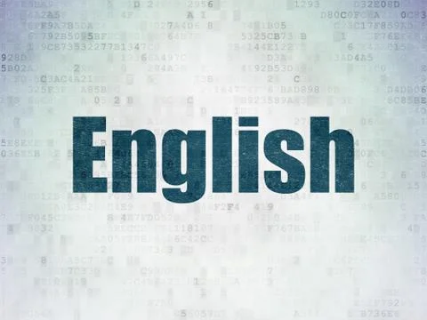Education concept: English on Digital Data Paper background Stock Illustration