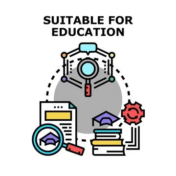 Education concept exploring knowledge, research, and learning process Stock Illustration