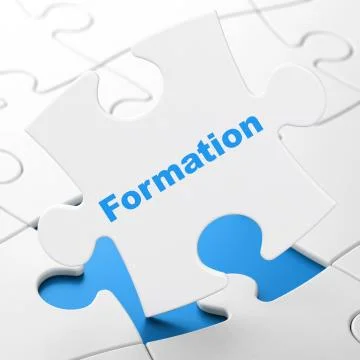 Education concept: Formation on puzzle background Stockillustratie