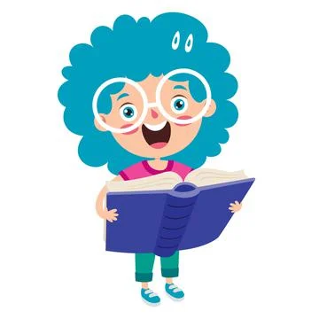 Education Concept With Funny School Child Stock Illustration