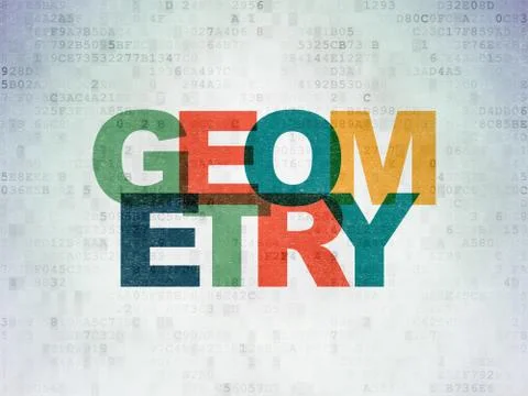 Education concept: Geometry on Digital Data Paper background Иллюстрация