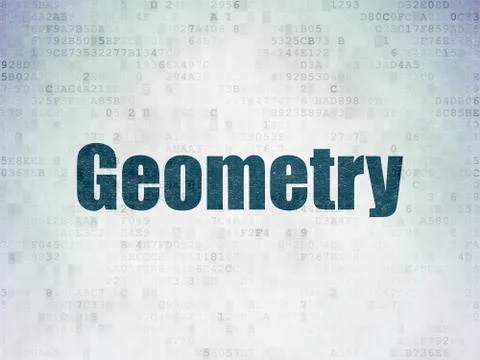 Education concept: Geometry on Digital Data Paper background Illustration