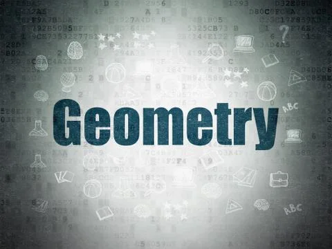Education concept: Geometry on Digital Data Paper background Stock Illustration