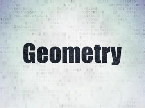 Education concept: Geometry on Digital Data Paper background Stock Illustration