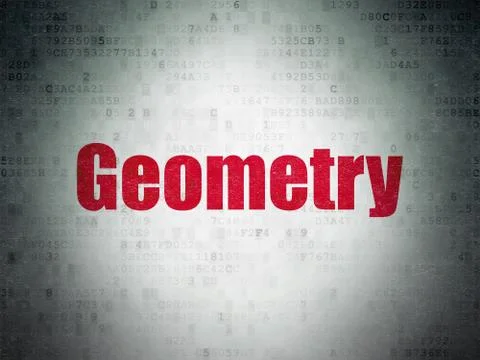 Education concept: Geometry on Digital Data Paper background 스톡 일러스트