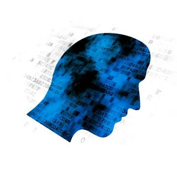 Education concept: Head on Digital background Иллюстрация