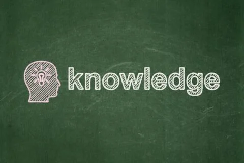 Education concept: Head With Light Bulb and Knowledge 스톡 일러스트