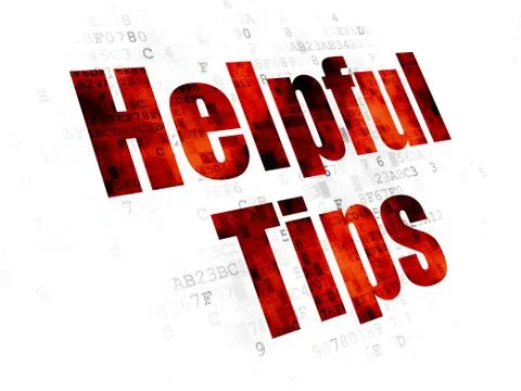 Education concept: Helpful Tips on Digital background Stock Illustration