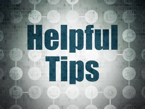 Education concept: Helpful Tips on Digital Paper background Stock Illustration