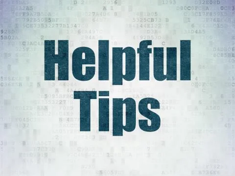 Education concept: Helpful Tips on Digital Data Paper background Illustrazione stock