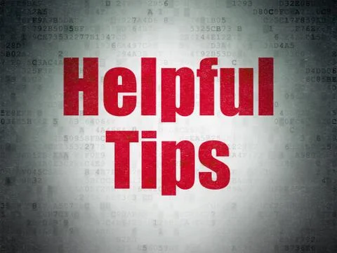 Education concept: Helpful Tips on Digital Data Paper background Иллюстрация