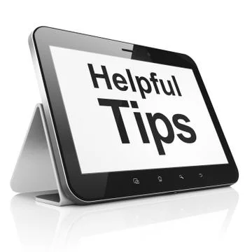 Education concept: Helpful Tips on tablet pc computer イラスト素材