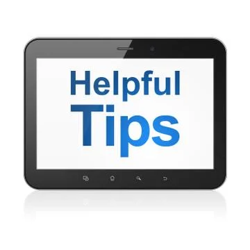 Education concept: Helpful Tips on tablet pc computer イラスト素材