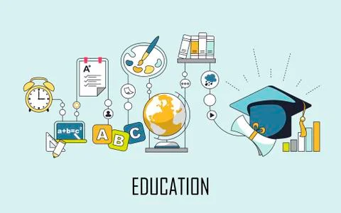 Education concept Illustrazione stock