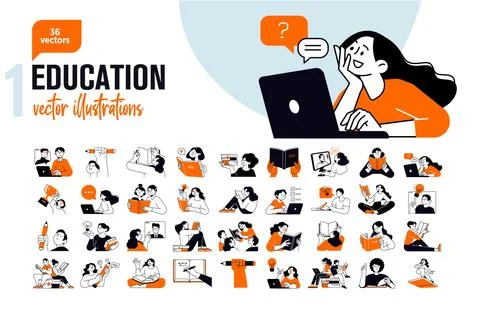 Education concept illustrations Stock Illustration